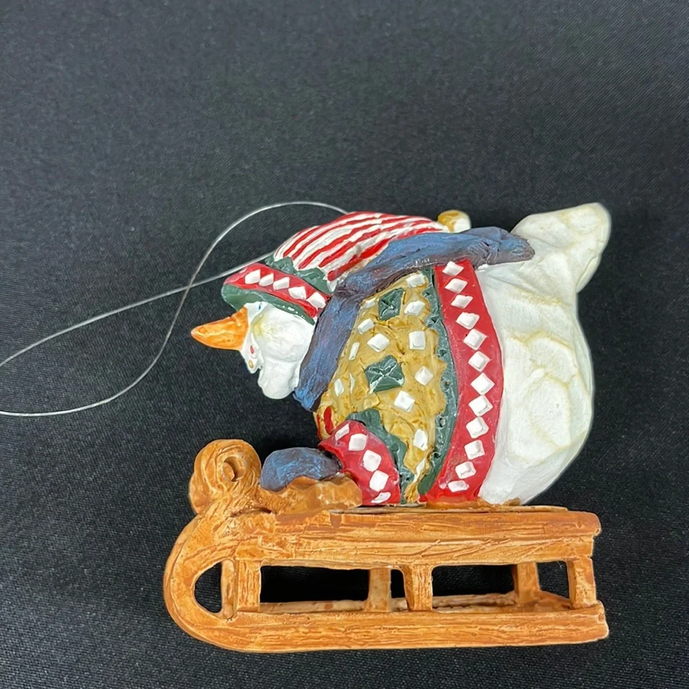 Department 56 Sledding Snowman Christmas Ornament